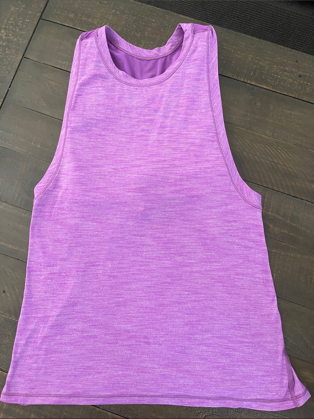 Lululemon 💜 Purple 2 in 1 Built in Sports Bra Racerback Tank Top ~ Size 6